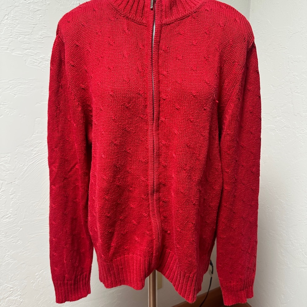 Studio Works Vibrant Red Knit Sweater